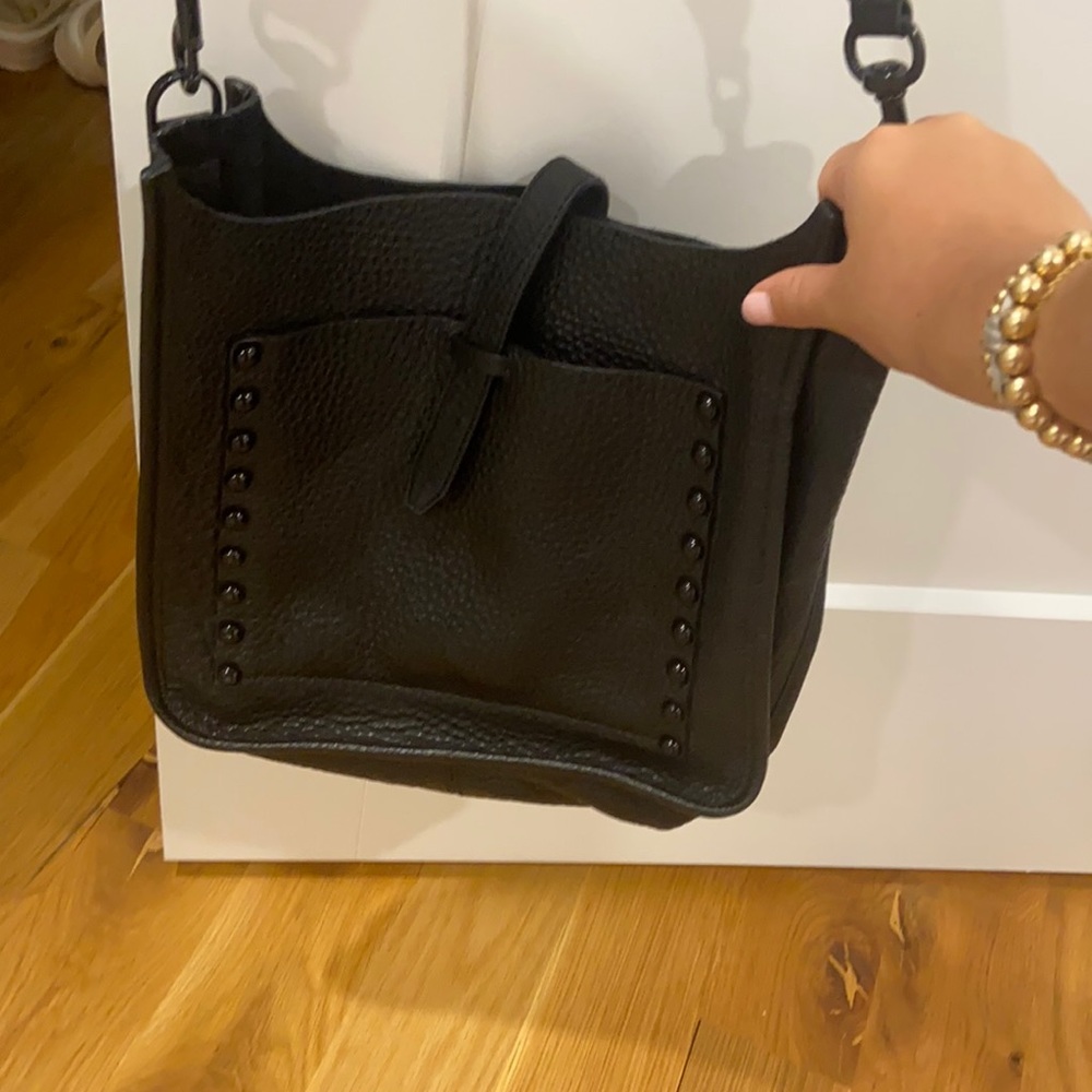 Rebecca minkoff hobo leather black bag